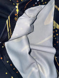 Gradient Lapel 3D Print Casual Slightly Stretch Zipper Short Sleeve Polo Shirt, Men's Polo For Summer