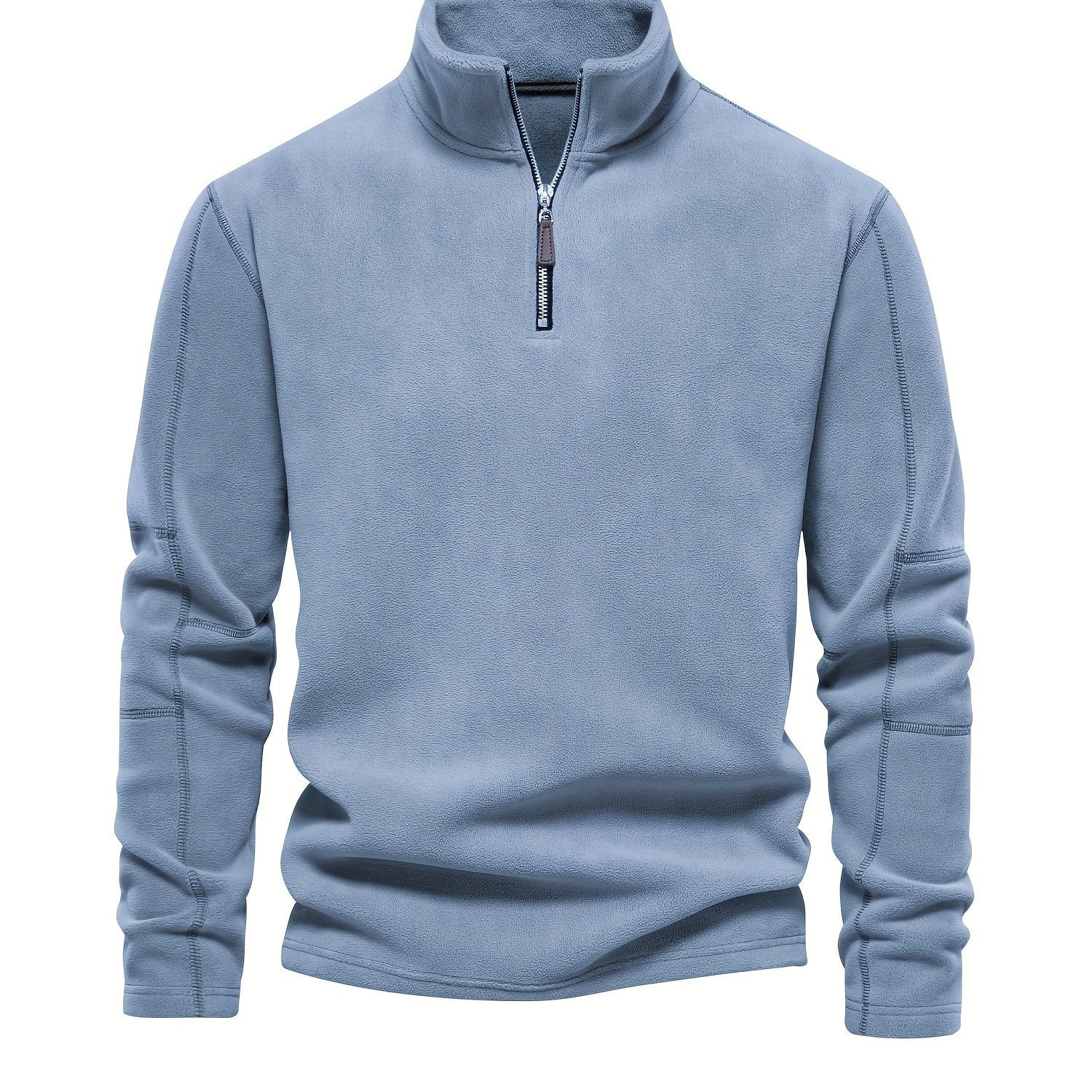gbolsos  Men's Corduroy Stand Collar Zip Up V Neck Sweatshirt Pullover For Men Solid Sweatshirts For Winter Fall Long Sleeve Tops
