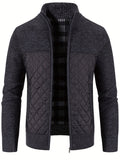 gbolsos  Men's Warm Sweater Casual Jacket, Stand Collar Jacket Coat For Fall Winter