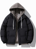 Men's Warm Thick Winter Jacket, Casual Hooded Jacket Cotton Padded Coat