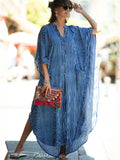 Bohemian Striped Elegant Beach Dress, Casual Every Day Vacation Dress For Spring & Summer, Women's Clothing