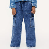 gbolsos  Kid's Wide Leg Jeans, Denim Cargo Pants, Boy's Clothes For All Seasons