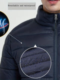 Lightweight Warm USB Heating Cotton Padded Coat, Casual Zip Up Lightweight Jacket Coat For Fall Winter