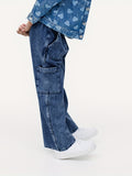 gbolsos  Kid's Wide Leg Jeans, Denim Cargo Pants, Boy's Clothes For All Seasons