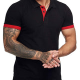 Men's Short Sleeve Casual Slim Fit Polo Shirts Basic Designed Classic Cut Cotton Shirts