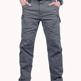 gbolsos  Men's Casual Cargo Pants With Zipper Pockets, Male Joggers For Spring And Fall Outdoor