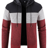 Two Sizes Smaller,  Men's Casual Fleece Thickened Hooded Warm Knitted Cardigan For Autumn And Winter Jacket Best Sellers