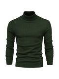 Best Sellers Autumn Winter Pullover Men O-neck Solid Turtleneck Sweaters