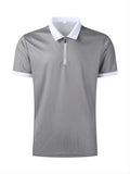 New Men's Lapel Polo Shirt Zip Print Polo Shirt Best Sellers