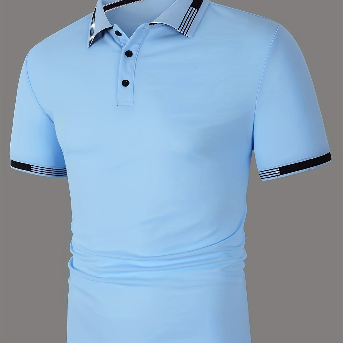 Men's Causal V-neck Button Up Short Sleeve Polo Shirts Men's Comfortable Tops For Summer