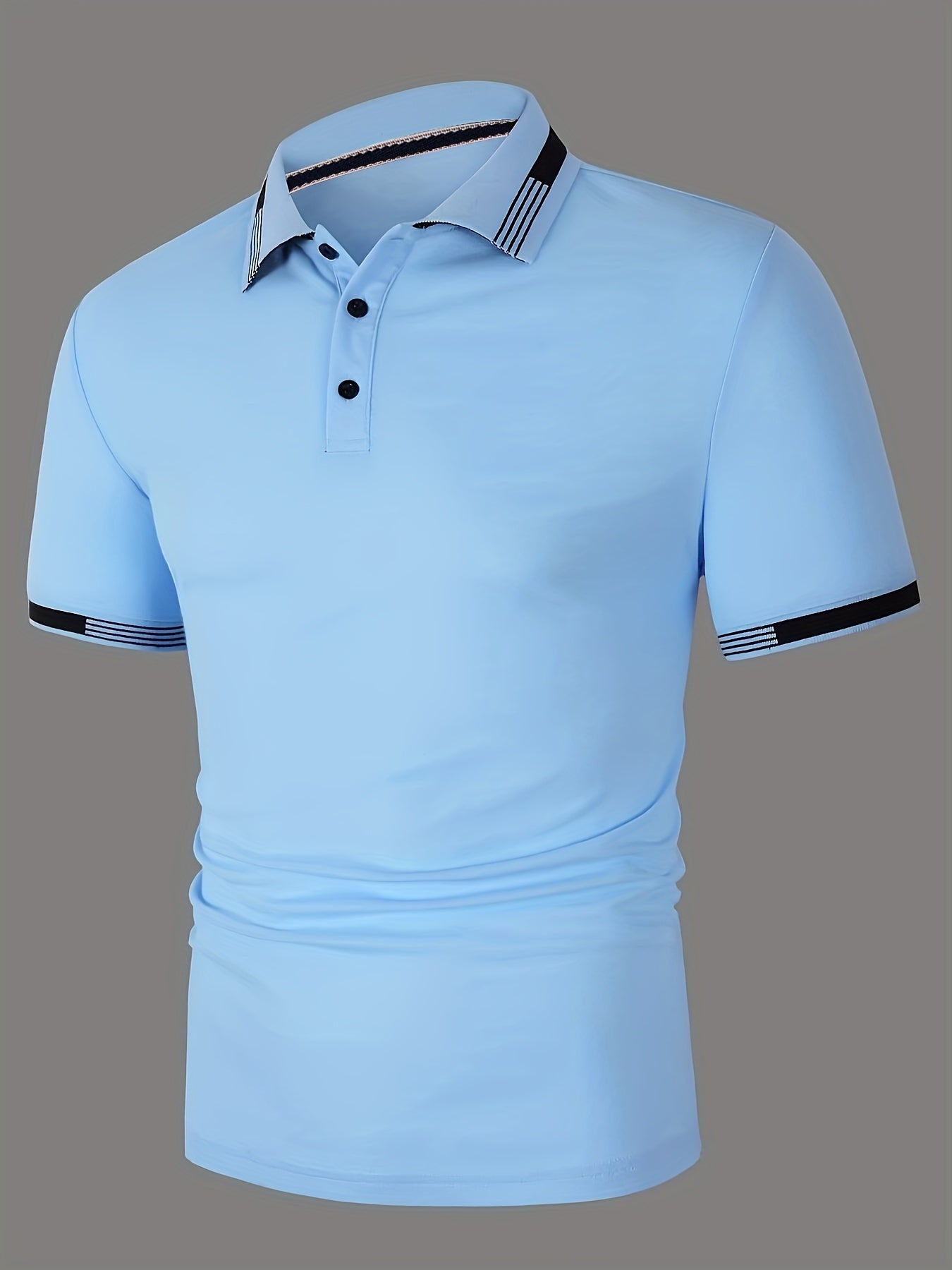 Men's Causal V-neck Button Up Short Sleeve Polo Shirts Men's Comfortable Tops For Summer
