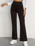 Women's Casual Pant High Waisted Flare Pant Workout Solid Pant