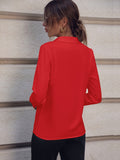 Women's Blouse Elegant Solid Lapel Button Long Sleeve Fashion Fall Winter Blouse