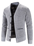 Men's V-neck Cardigan Casual Knit Jacket For Fall Winter Men Clothes Best Sellers