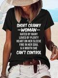 gbolsos  Letter Print Crew Neck T-Shirt, Casual Short Sleeve T-Shirt For Spring & Summer, Women's Clothing