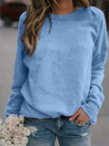 gbolsos  Solid Crew Neck Pullover, Casual Fashion Loose Long Sleeve Sweatshirt, Women's Clothing