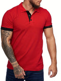 Men's Short Sleeve Casual Slim Fit Polo Shirts Basic Designed Classic Cut Cotton Shirts