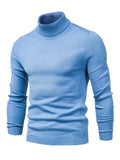Best Sellers Autumn Winter Pullover Men O-neck Solid Turtleneck Sweaters