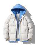 Men's Warm Thick Winter Jacket, Casual Hooded Jacket Cotton Padded Coat