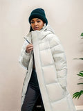 Long Length Hooded Parka, Casual Long Sleeve Winter Warm Outerwear, Women's Clothing