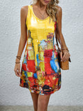 Color Block Sleeveless Dress, Casual Tank Dress For Spring & Summer, Women's Clothing