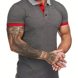 Men's Short Sleeve Casual Slim Fit Polo Shirts Basic Designed Classic Cut Cotton Shirts