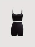 kkboxly  Sexy Slim Three-piece Set, Crop Cami Top + Shorts + Floral Print Mesh Dress Outfits, Women's Clothing