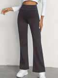 Women's Casual Pant High Waisted Flare Pant Workout Solid Pant