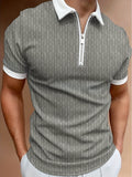 New Men's Lapel Polo Shirt Zip Print Polo Shirt Best Sellers