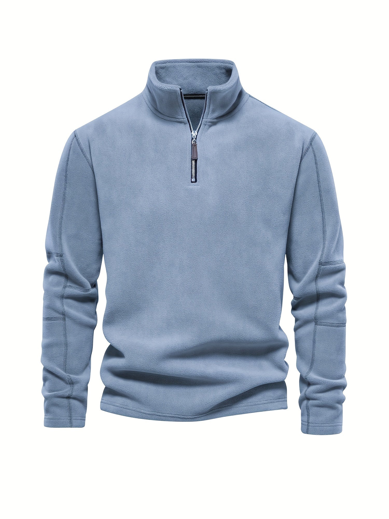 gbolsos  Men's Corduroy Stand Collar Zip Up V Neck Sweatshirt Pullover For Men Solid Sweatshirts For Winter Fall Long Sleeve Tops