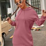 gbolsos  Women's Long Length Solid Color Sports Sweatshirt, Hooded Casual Sports Sweatshirts, Women's Sporty Sweatshirts