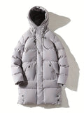 Men's Hooded Padded Jacket, Men Casual Padded Coat Windbreaker Zipper Pocket For Men Winter