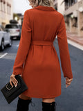 Solid Bodycon Shirt Dress, Casual Button Front Long Sleeve Dress, Women's Clothing