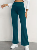 Women's Casual Pant High Waisted Flare Pant Workout Solid Pant