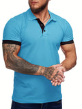 Men's Short Sleeve Casual Slim Fit Polo Shirts Basic Designed Classic Cut Cotton Shirts