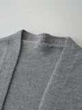 Men's Knit Cardigan Long Sleeves Crew Neck Sweaters, Preppy Clothes