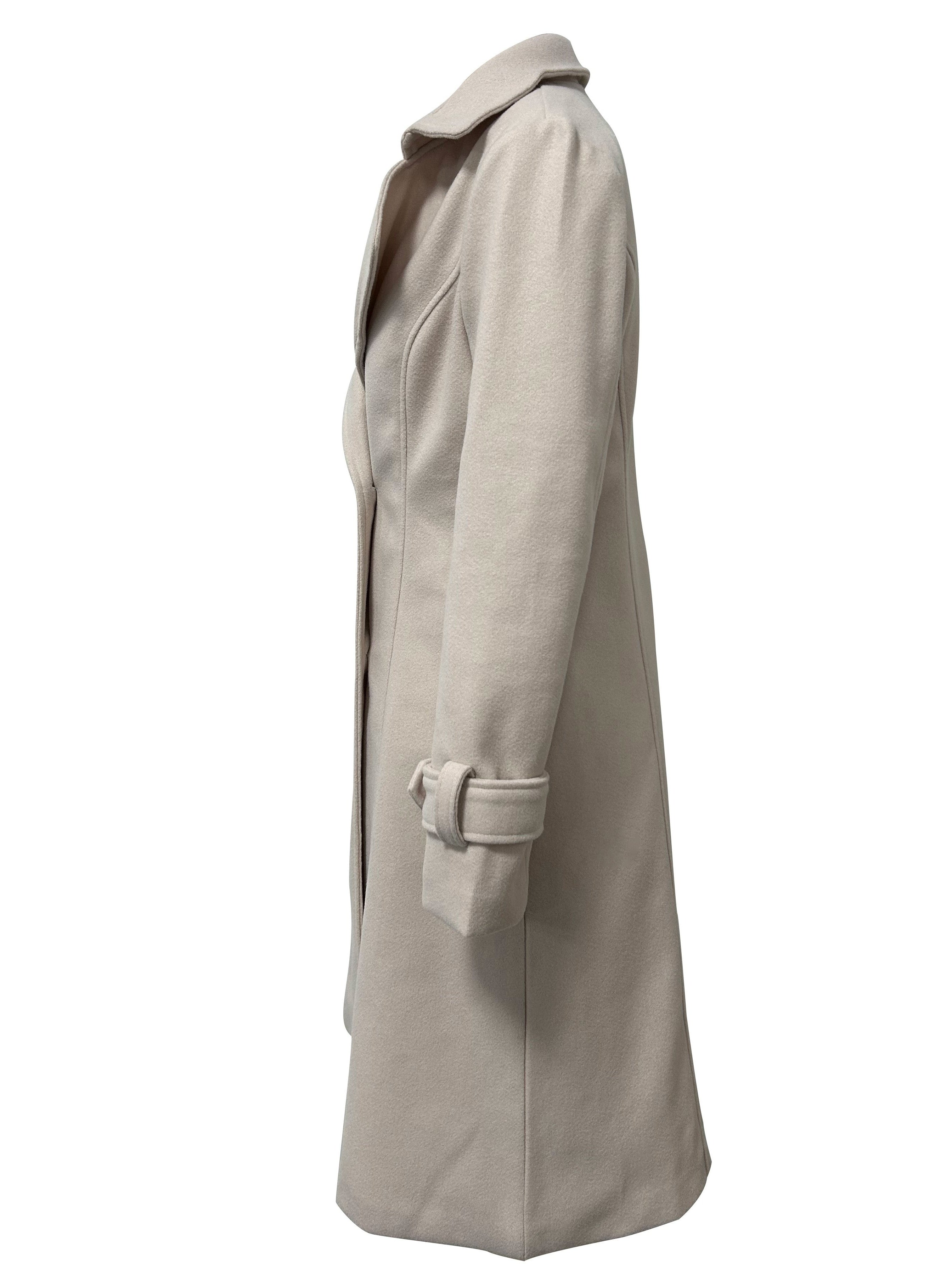 gbolsos  Double Breasted Trench Coat, Elegant Lapel Neck Long Sleeve Coat, Women's Clothing