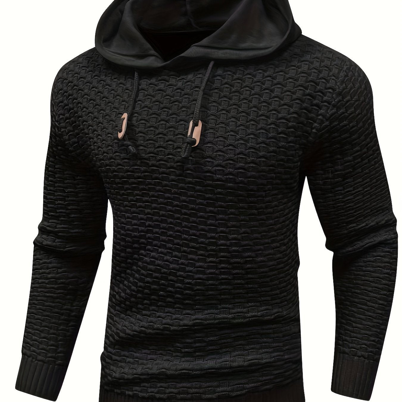 Men's Casual Drawstring Long Sleeves Hooded Pullover Sweaters