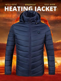 Lightweight Warm USB Heating Cotton Padded Coat, Casual Zip Up Lightweight Jacket Coat For Fall Winter