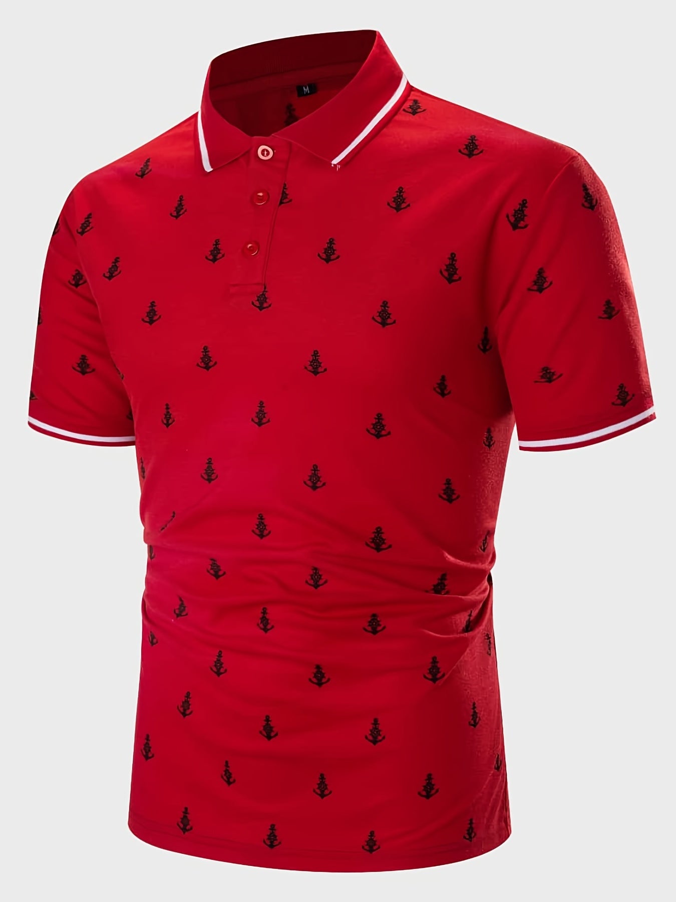 Men's Polo Shirts, Casual Solid Color Prints Slim Fit Lapel Cotton Polo Shirt Best Sellers