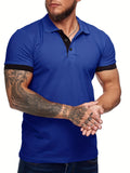 Men's Short Sleeve Casual Slim Fit Polo Shirts Basic Designed Classic Cut Cotton Shirts