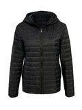 Lightweight Hooded Jacket, Casual Zip Up Long Sleeve Outerwear For Fall & Winter, Women's Clothing