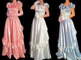 Gbolsos Blue Elegant Victorian Dress Women Summer Long Fairy Korean Strap Dress Kawaii Vintage Evening Party Dress Women