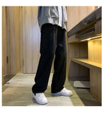 GbolsosMen's Fashion Loose Jeans Straight 2021 Autumn New Woman Casual Jeans Mans Streetwear Korean Black Hip Hop Jeans Trouser
