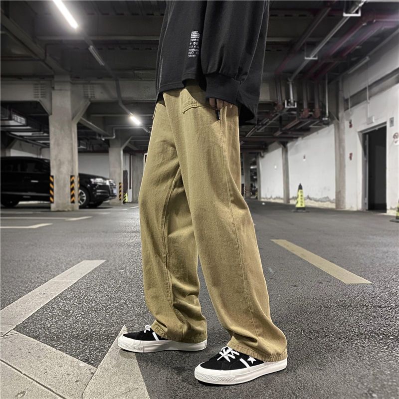 Pants Men Autumn Clothing New Tooling Loose Wide-leg Pant Korean Fashion Street Wild Overalls Male Oversize Casual Trouser