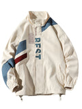 Gbolsos Bomber Jacket Men Letter Printed Outerwear Streetwear Fashion Plus Size Loose Windbreaker Coat Male Clothing 5XL