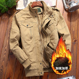 Gbolsos Cotton Military Tactical Jacket Men Waterproof Warm Windbreaker Casual Jacket Autumn Winter Plus Size Men Solid Color Jacket