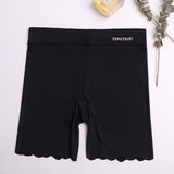 Gbolsos M~4xl Women's Safety Pants Thin Breathable Non-curling Boxer Shorts High Waist Short Pants Plus Size Four-corner Legging Shorts