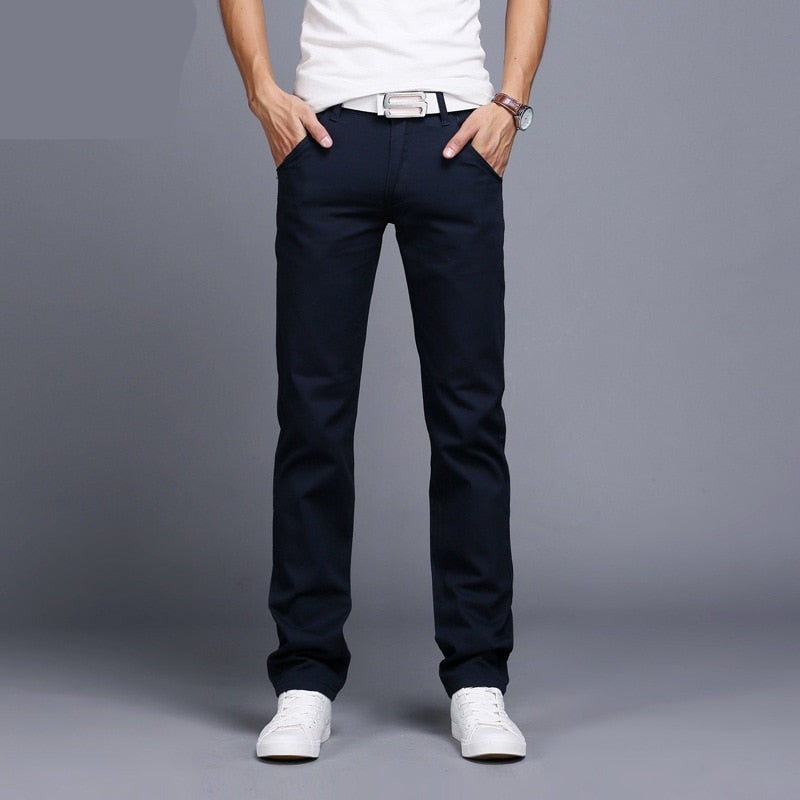 Gbolsos Classic 9 Color Casual Pants Men Spring summer New Business Fashion Comfortable Stretch Cotton Straigh Jeans Trousers