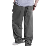Gbolsos Spring Summer Plus Size Cargo Pants for Men Cotton Casual Joggers Pants Side Pocket Loose Baggy Trousers Streetwear Man Clothes